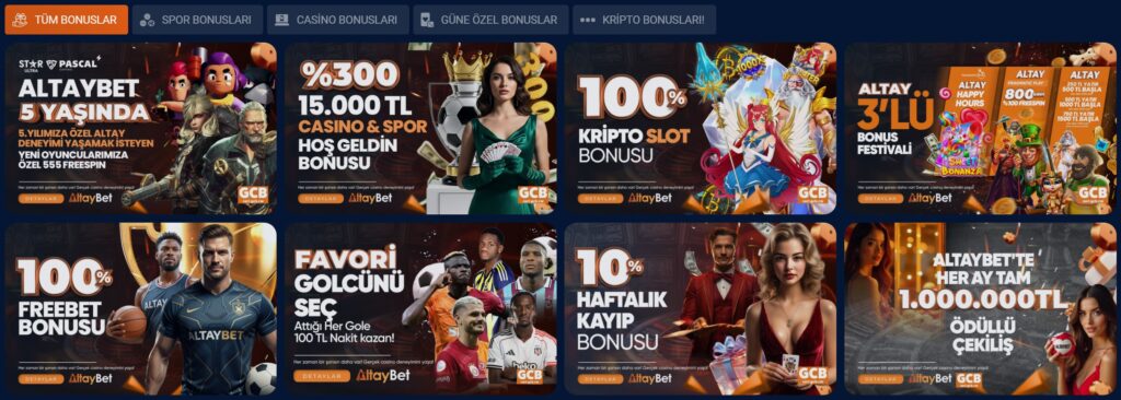 altaybet bonusları